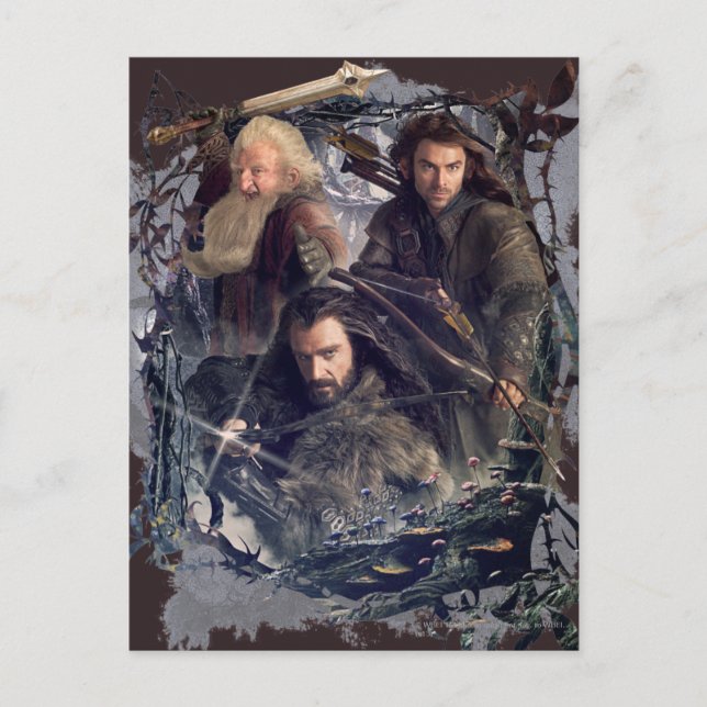 Thorin, Kili, and Balin Graphic Postcard (Front)