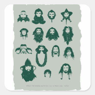 THORIN OAKENSHIELD™ and Company Hair Square Sticker