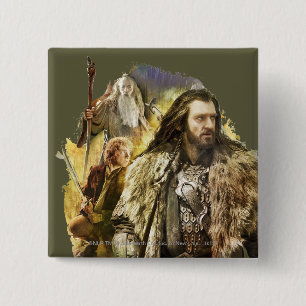 THORIN OAKENSHIELD™, BILBO BAGGINS™, Gandalf 15 Cm Square Badge