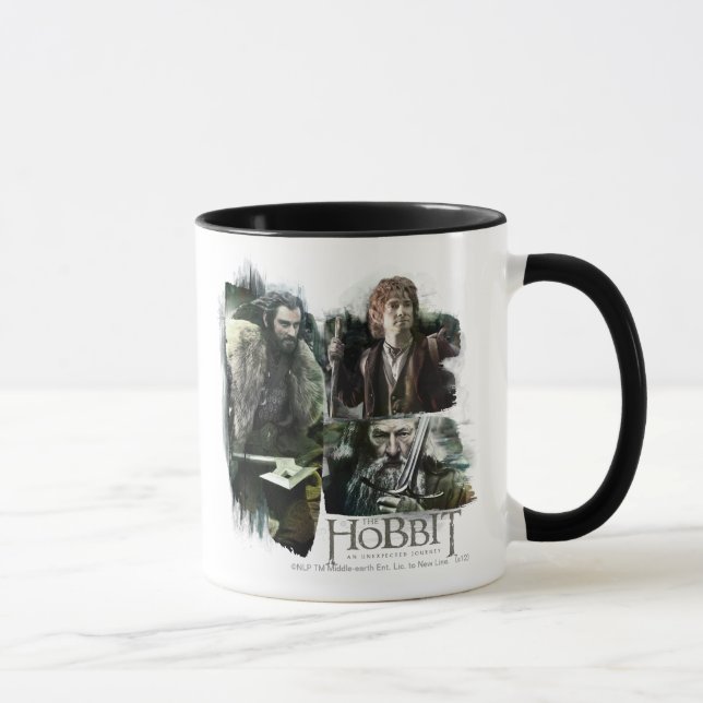 THORIN OAKENSHIELD™, BILBO BAGGINS™, & Gandalf Art Mug (Right)