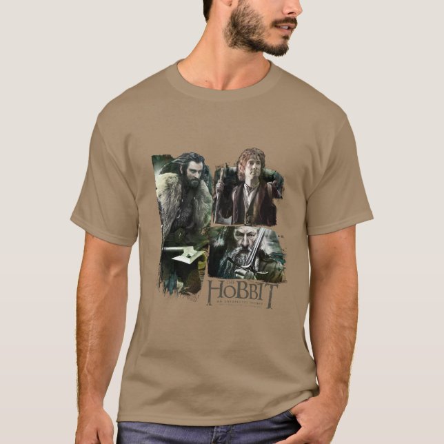 THORIN OAKENSHIELD™, BILBO BAGGINS™, & Gandalf Art T-Shirt (Front)