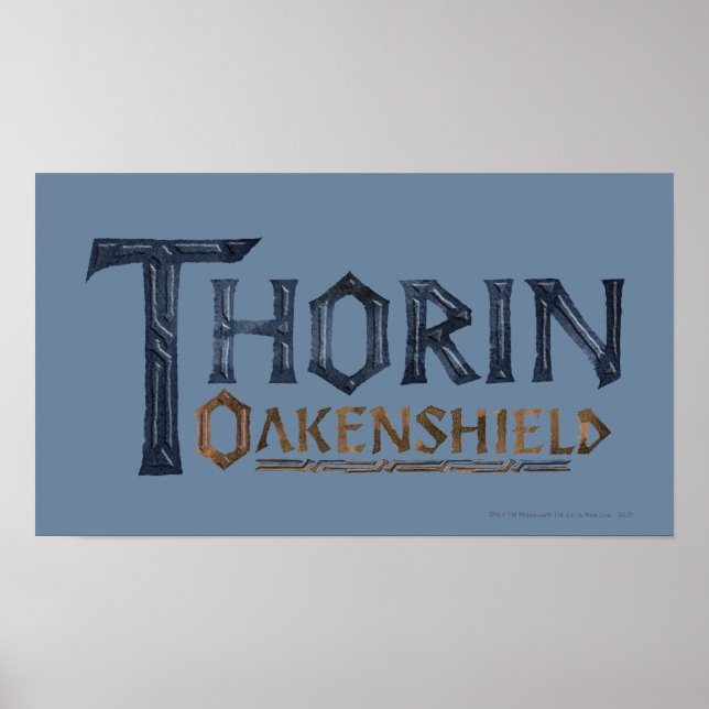 THORIN OAKENSHIELD™ Logo Blue Poster (Front)