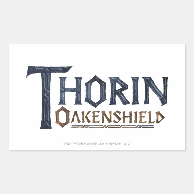 THORIN OAKENSHIELD™ Logo Blue Rectangular Sticker (Front)