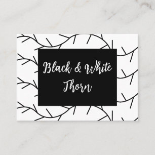 Thorn Black and White Thorn  Business Card