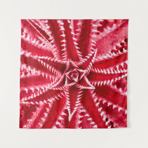 thorn cactus,  natural pattern,  abstract red back tapestry