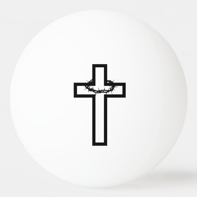 Thorn Cross Ping Pong Ball (Front)