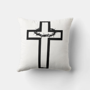 Thorn Cross Throw Pillow