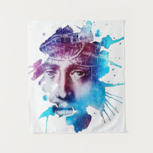 Thorn Crown Jesus Christ Abstract art Tapestry