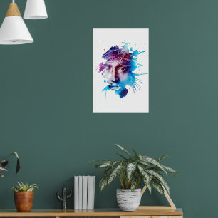 Thorn Crown Jesus Christ Passion Abstract art Poster