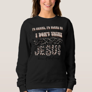 Thorn Leopard Religious Inspirational Christian Qu Sweatshirt