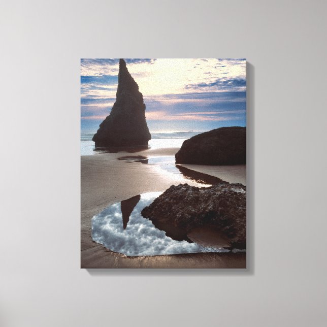Thorn-Shaped seastack | Face Rock Wayside, OR Canvas Print (Front)