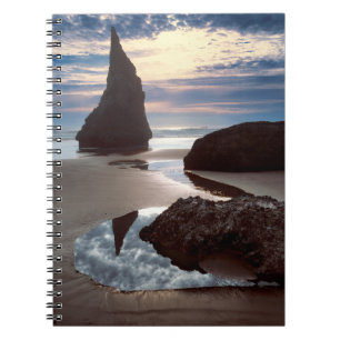 Thorn-Shaped seastack Face Rock Wayside, OR Spiral Notebook
