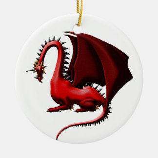 Thorn, the Red Dragon Ceramic Tree Decoration