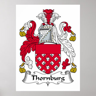 Thornburg Family Crest Poster