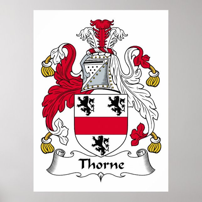 Thorne Family Crest Poster (Front)