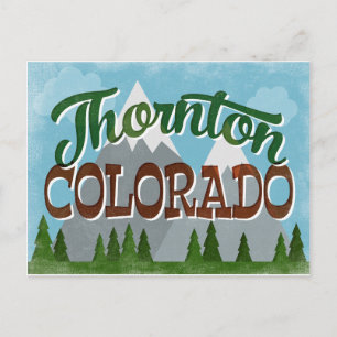Thornton Colorado Snowy Mountains Postcard