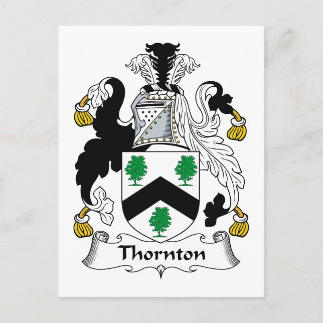 Thornton Family Crest Postcard (Front)