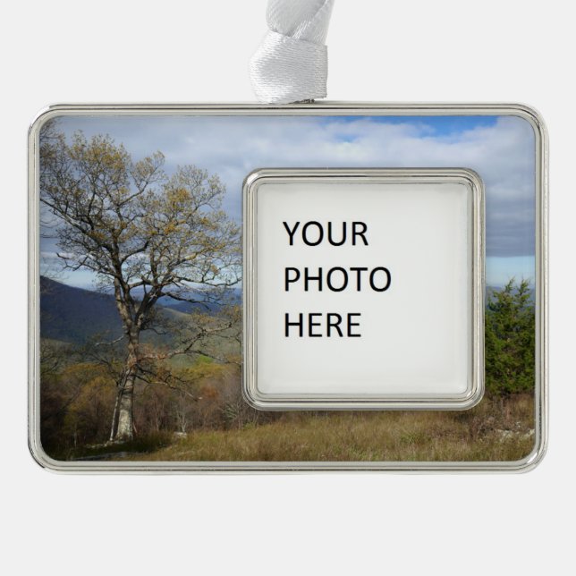 Thornton Gap View in Spring Silver Plated Framed Ornament (Front)