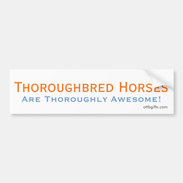 Thoroughbred Awesomeness! Bumper Sticker (Front)