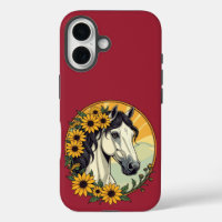 Thoroughbred Horse And Black Eyed Susan Flowers