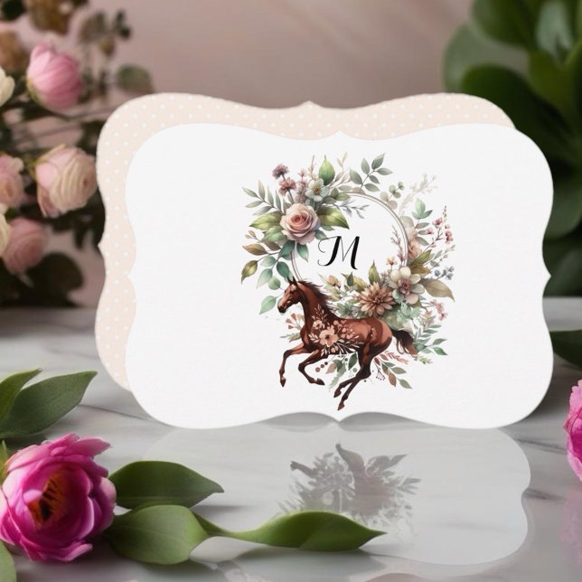 Thoroughbred Horse Equestrian Flower Bridal Shower (Personalize this beautiful design!)