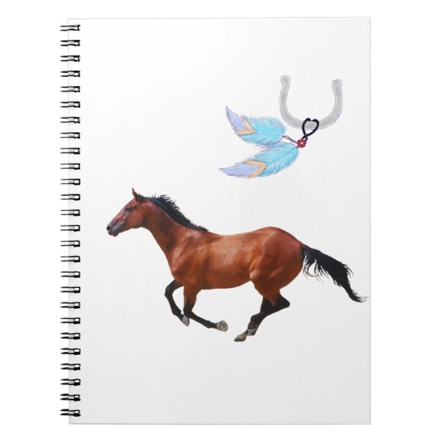 Thoroughbred Horse Feathers Notebook (Front)