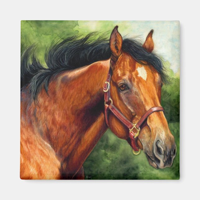 Thoroughbred Horse Magnet (Front)