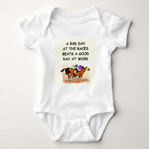 thoroughbred horse racing baby bodysuit