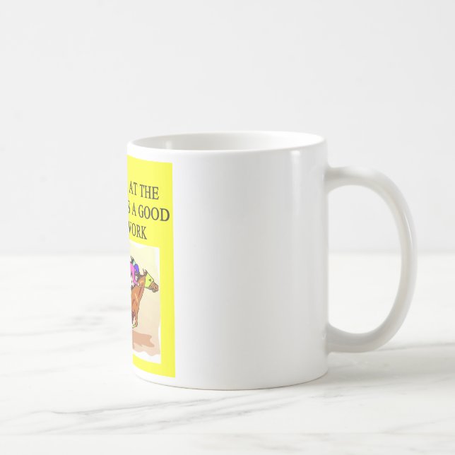 thoroughbred horse racing coffee mug (Right)