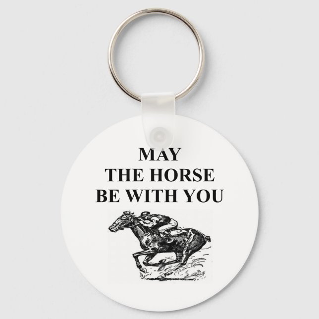 thoroughbred horse racing key ring (Front)