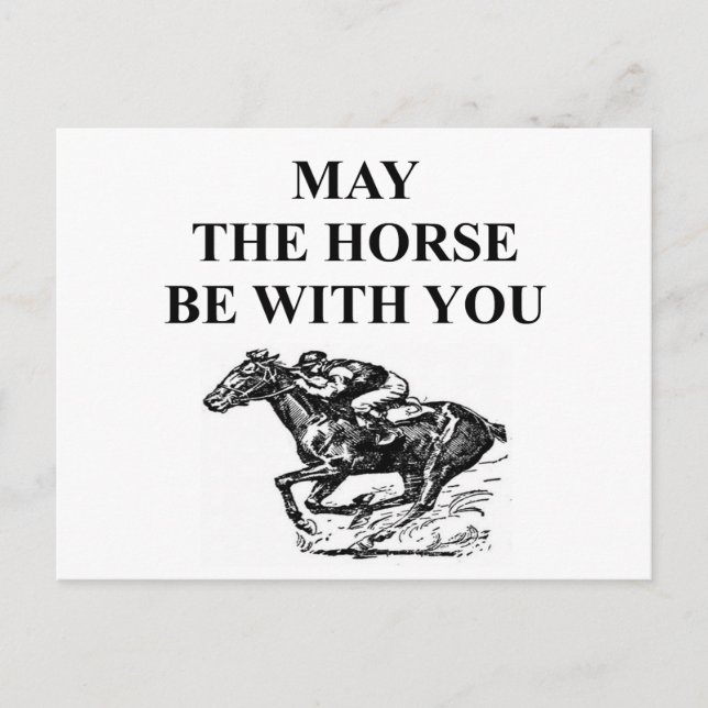 thoroughbred horse racing postcard (Front)