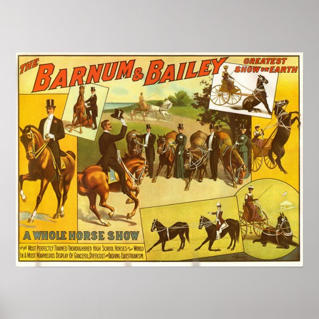 Thoroughbred Horse Show Circus Poster (Front)