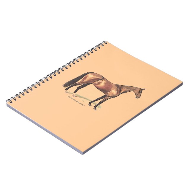 Thoroughbred Horse Spiral Notebook (Left Side)