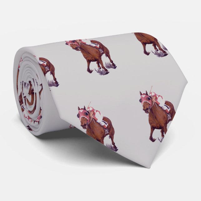 Thoroughbred Horse Wins Tie (Rolled)