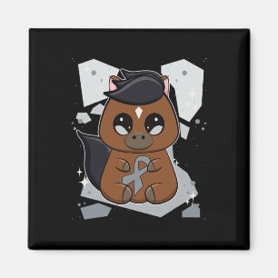 Thoroughbred Horse With Ribbon World Dyslexia Awar Magnet