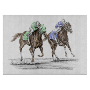 Thoroughbred Horses Racing Cutting Board