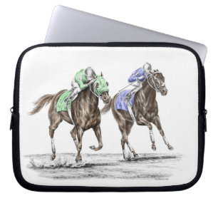 Thoroughbred Horses Racing Laptop Sleeve