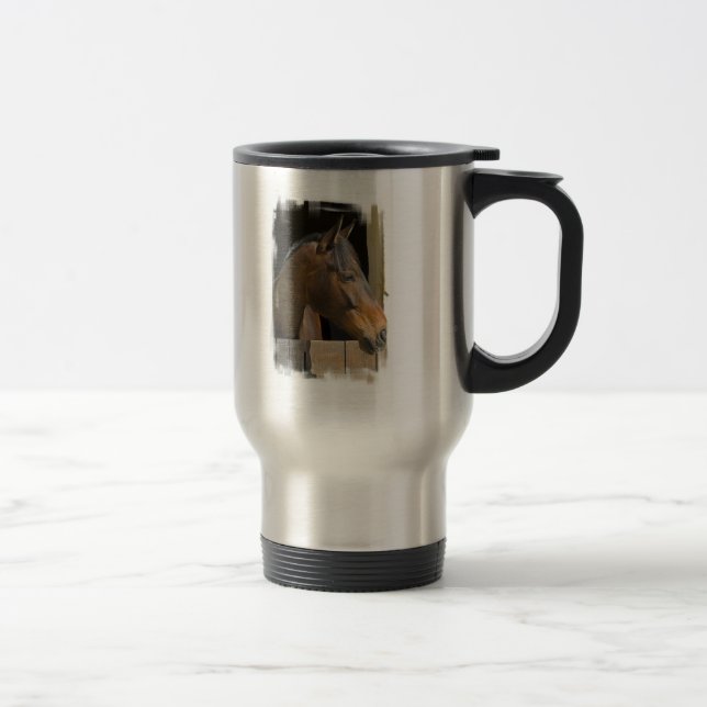 Thoroughbred Horses Stainless Travel Mug (Right)
