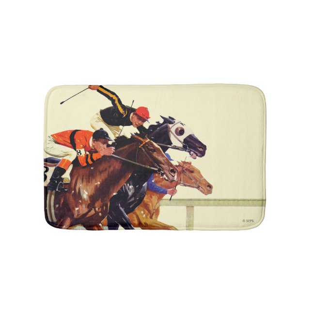 Thoroughbred Race Bath Mat (Front)