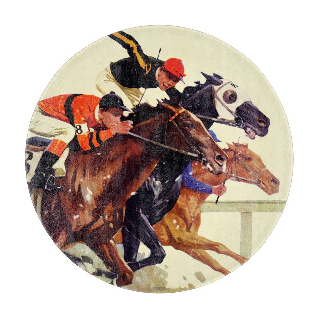 Thoroughbred Race Cutting Board (Front)