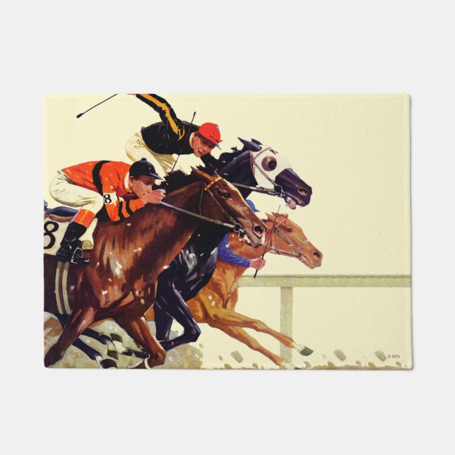Thoroughbred Race Doormat (Front)