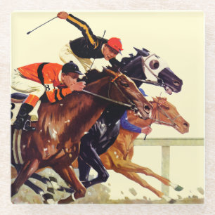 Thoroughbred Race Glass Coaster