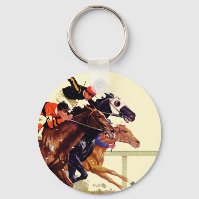 Thoroughbred Race Key Ring (Front)