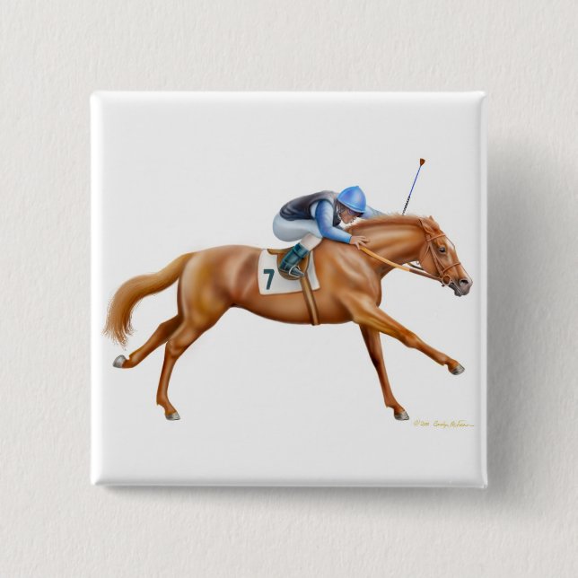 Thoroughbred Racehorse Pin (Front)