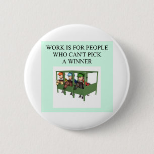 thoroughbred racing lovers 6 cm round badge