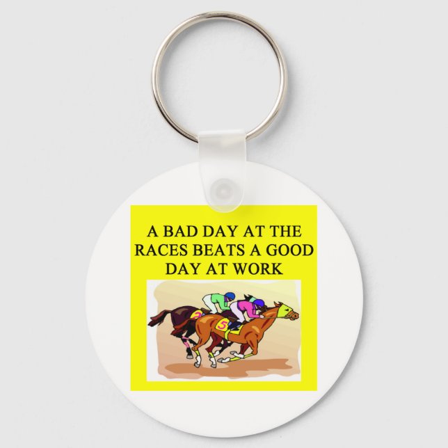thoroughbred racing lovers key ring (Front)
