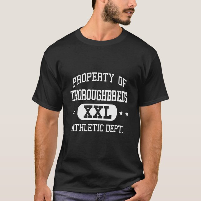 Thoroughbreds Retro Athletic Property Dept T-Shirt (Front)