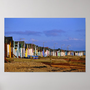 Thorpe Bay Beach Huts Essex England Poster