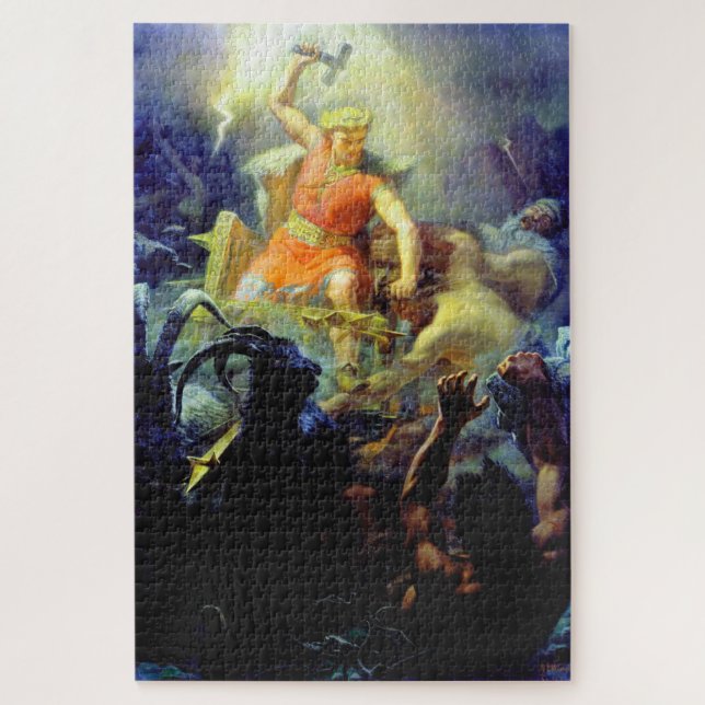 Thor's Fight with the Giants Mårten Winge Jigsaw Puzzle (Vertical)