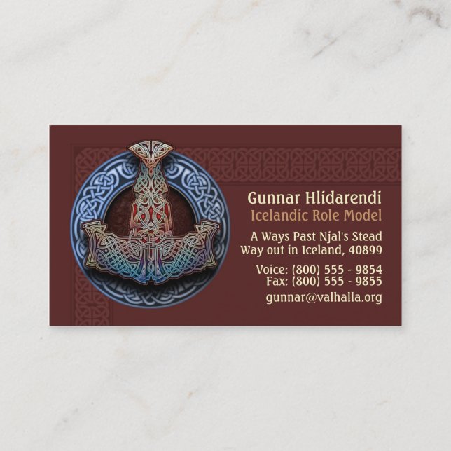 Thor's Hammer Business Cards (Front)